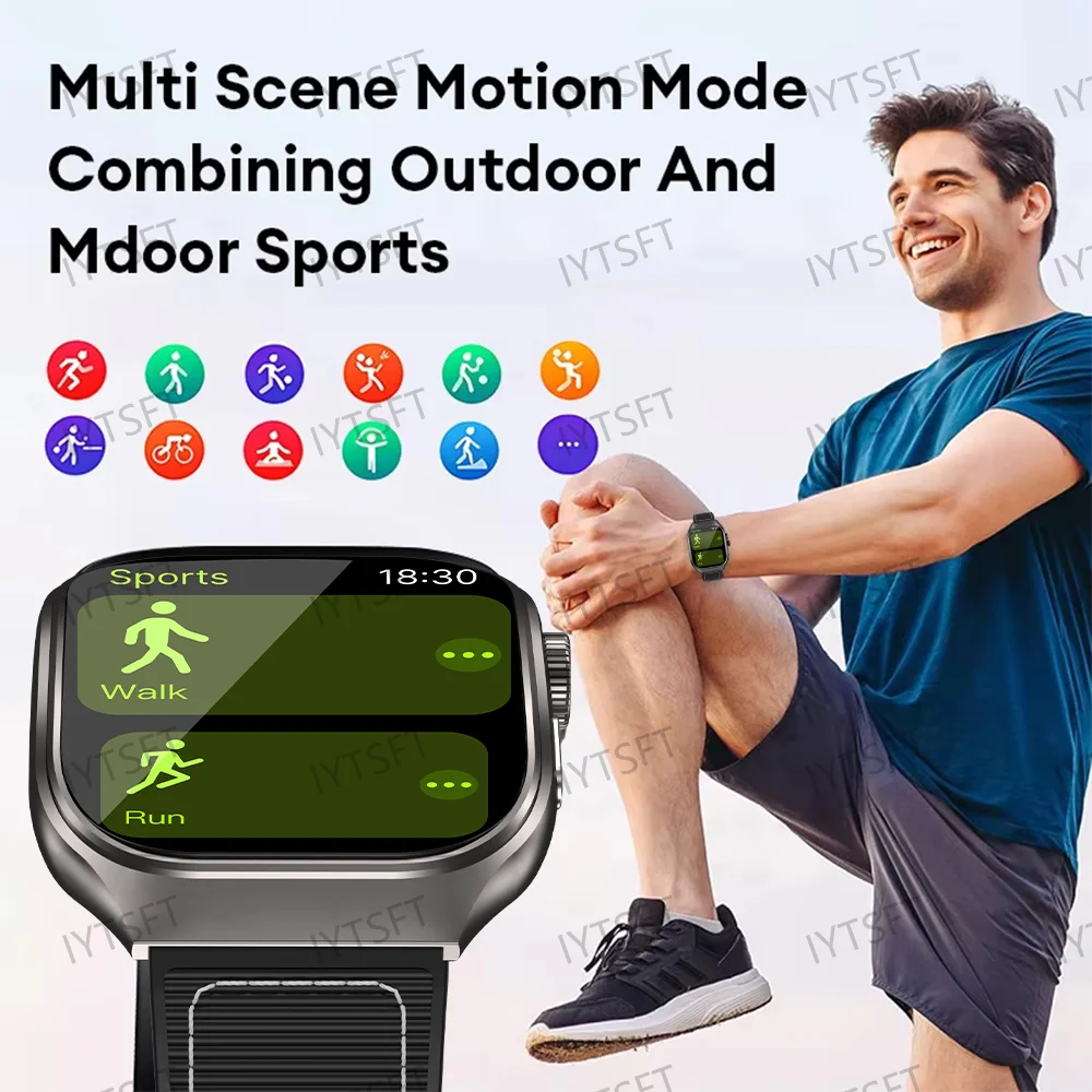 LAXASFIT 2.01 Inch Curved Screen Men's Smart Watch