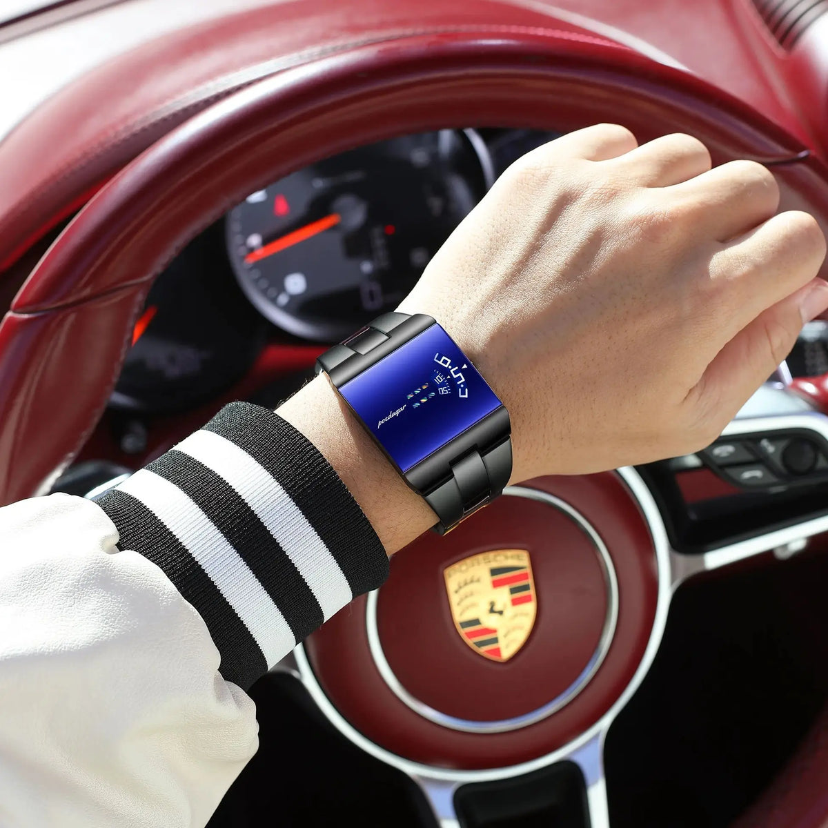 POEDAGAR Top Rectangle Original Men Watch