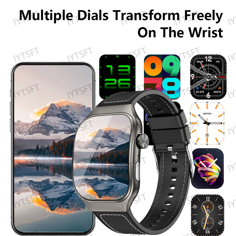 LAXASFIT 2.01 Inch Curved Screen Men's Smart Watch