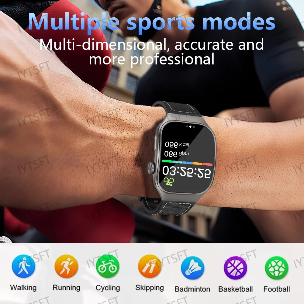 LAXASFIT 2.01 Inch Curved Screen Men's Smart Watch